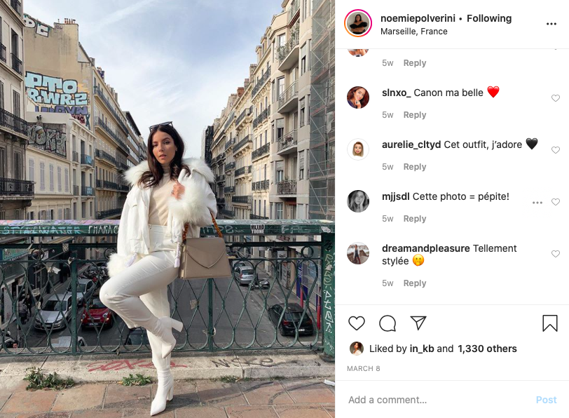 Noemie Polverini influenceuse  fashion instagram