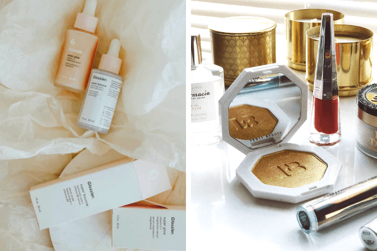 glossier fenty beauty influenceuses marque cosmétique beauté